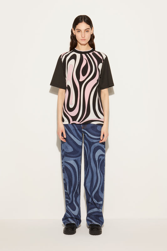 Marmo-Print T-Shirt View 3 - Pucci