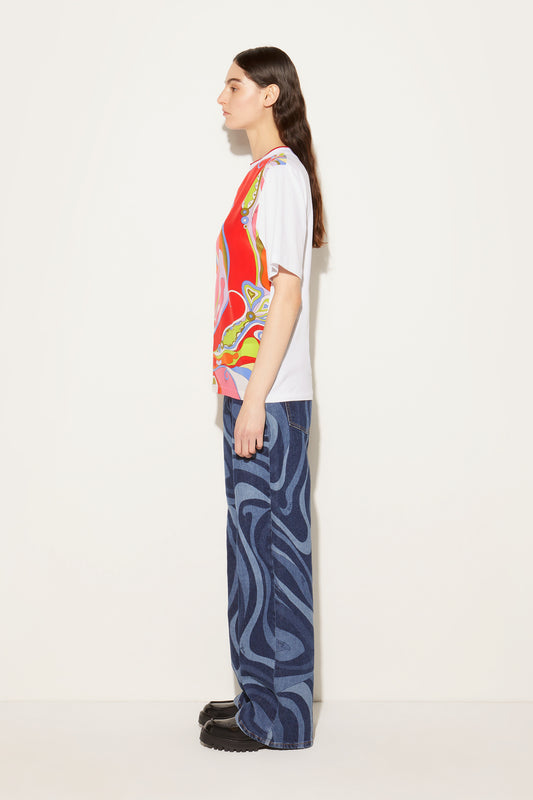 Orchidee-Print T-Shirt View 3 - Pucci