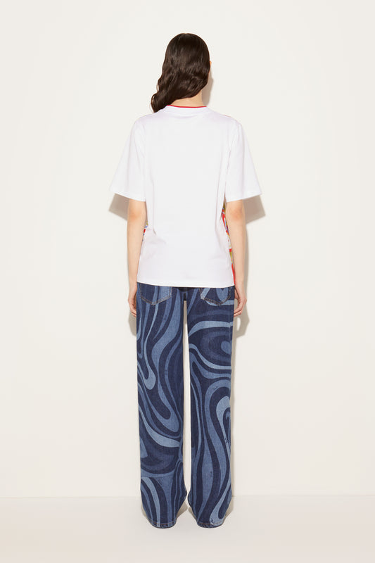 Orchidee-Print T-Shirt View 4 - Pucci