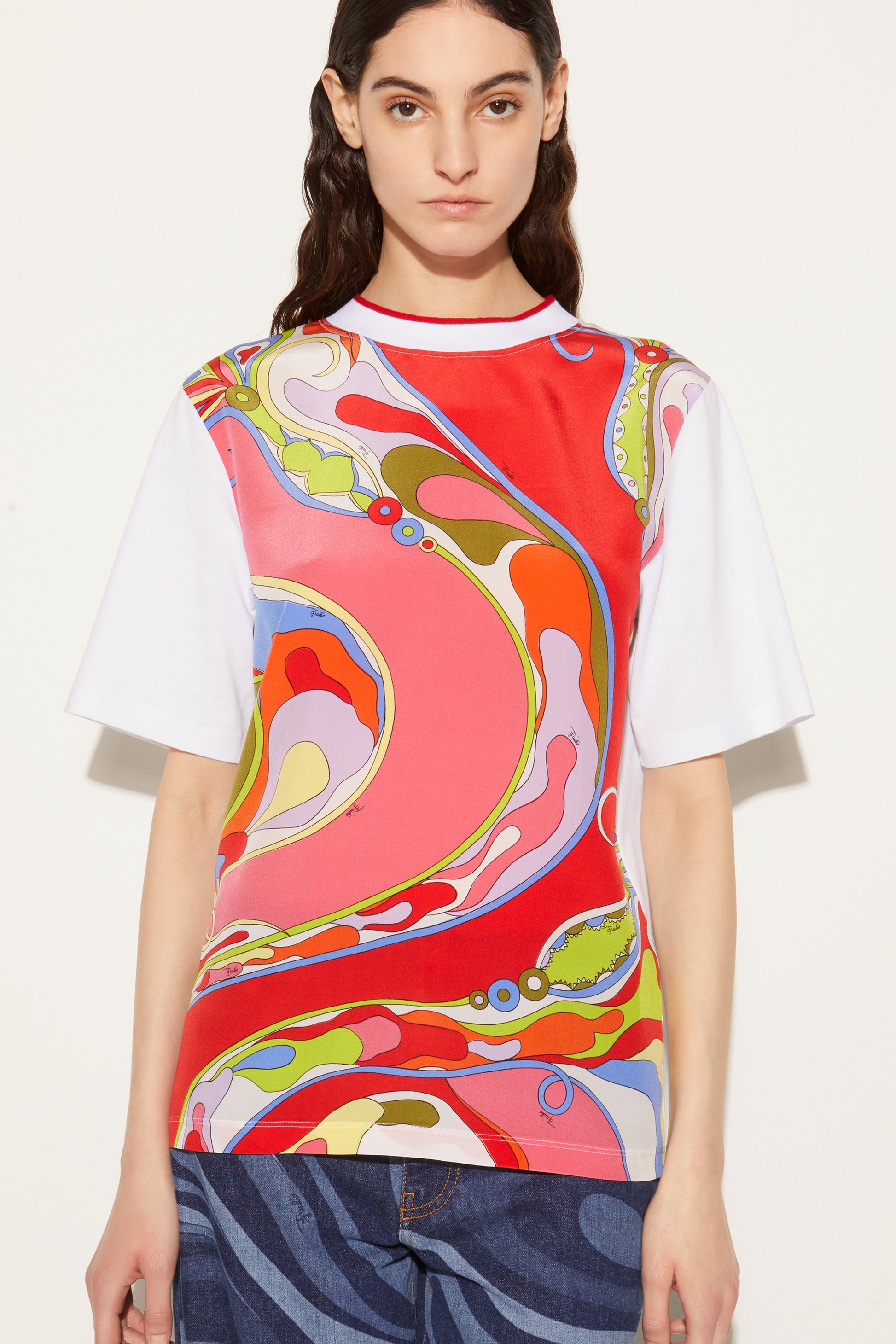 Orchidee-Print T-Shirt View 5 - Pucci