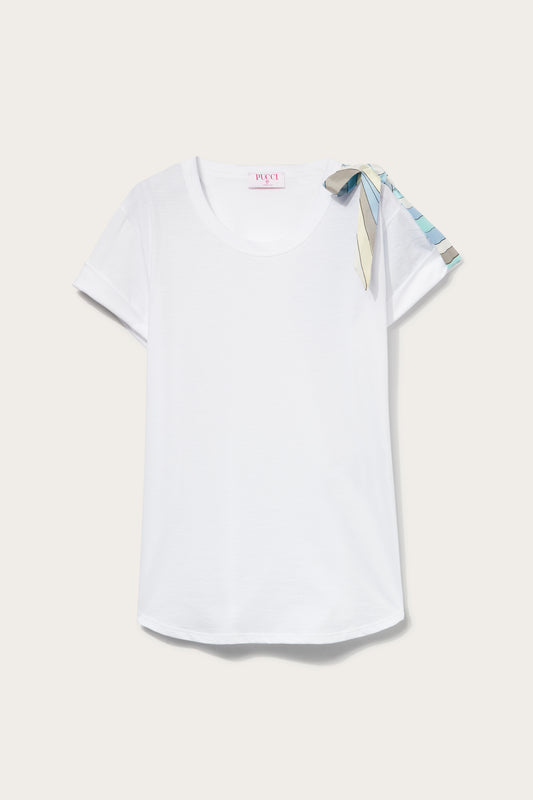 Bow-Embellished Cotton T-Shirt View 1 - Pucci