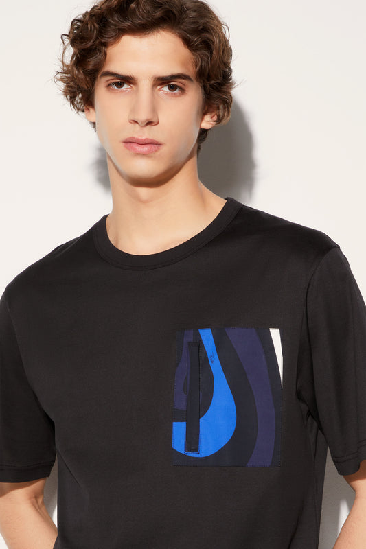 Marmo-Print Cotton T-Shirt View 5 - Pucci