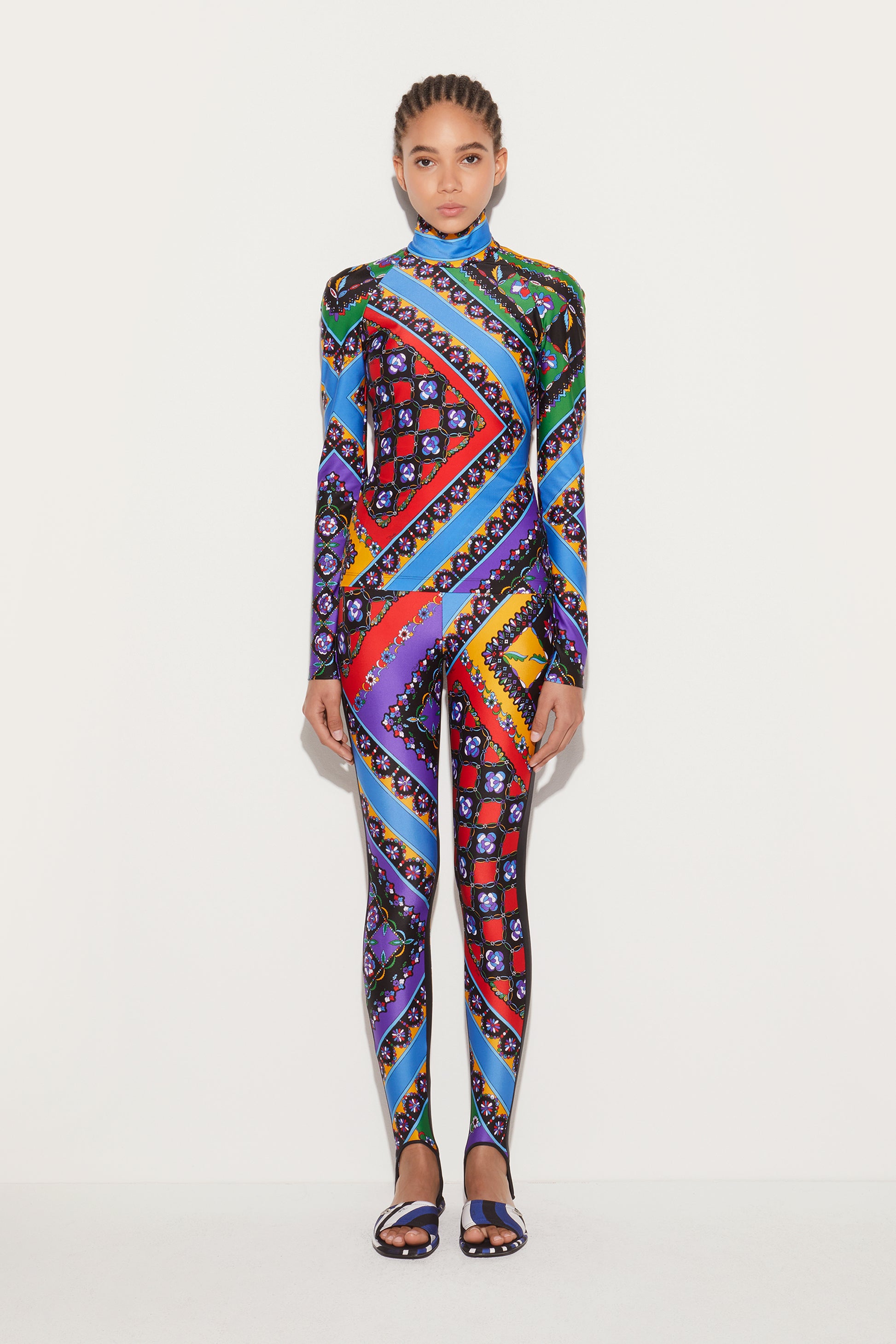 Festa-Print Stirrup Leggings View 2 - Pucci