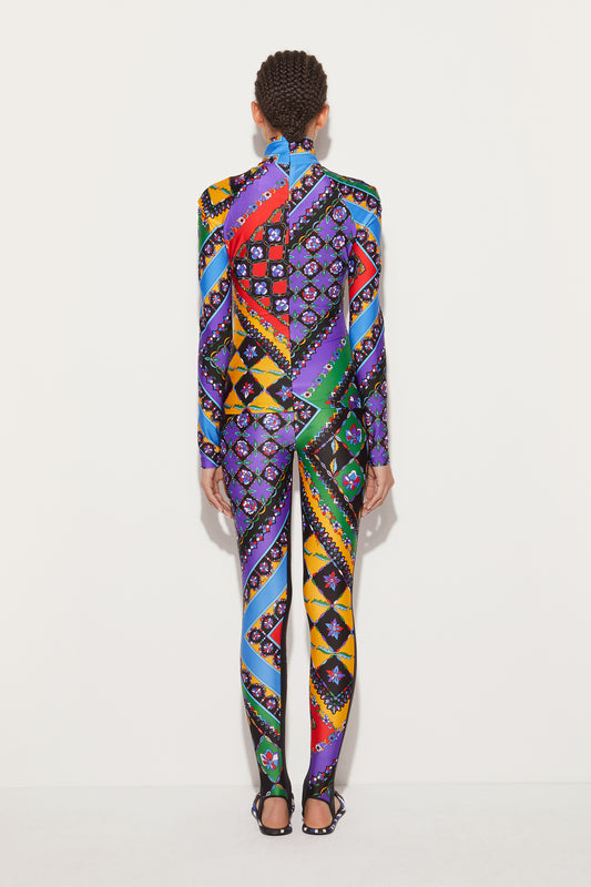 Festa-Print Stirrup Leggings View 4 - Pucci