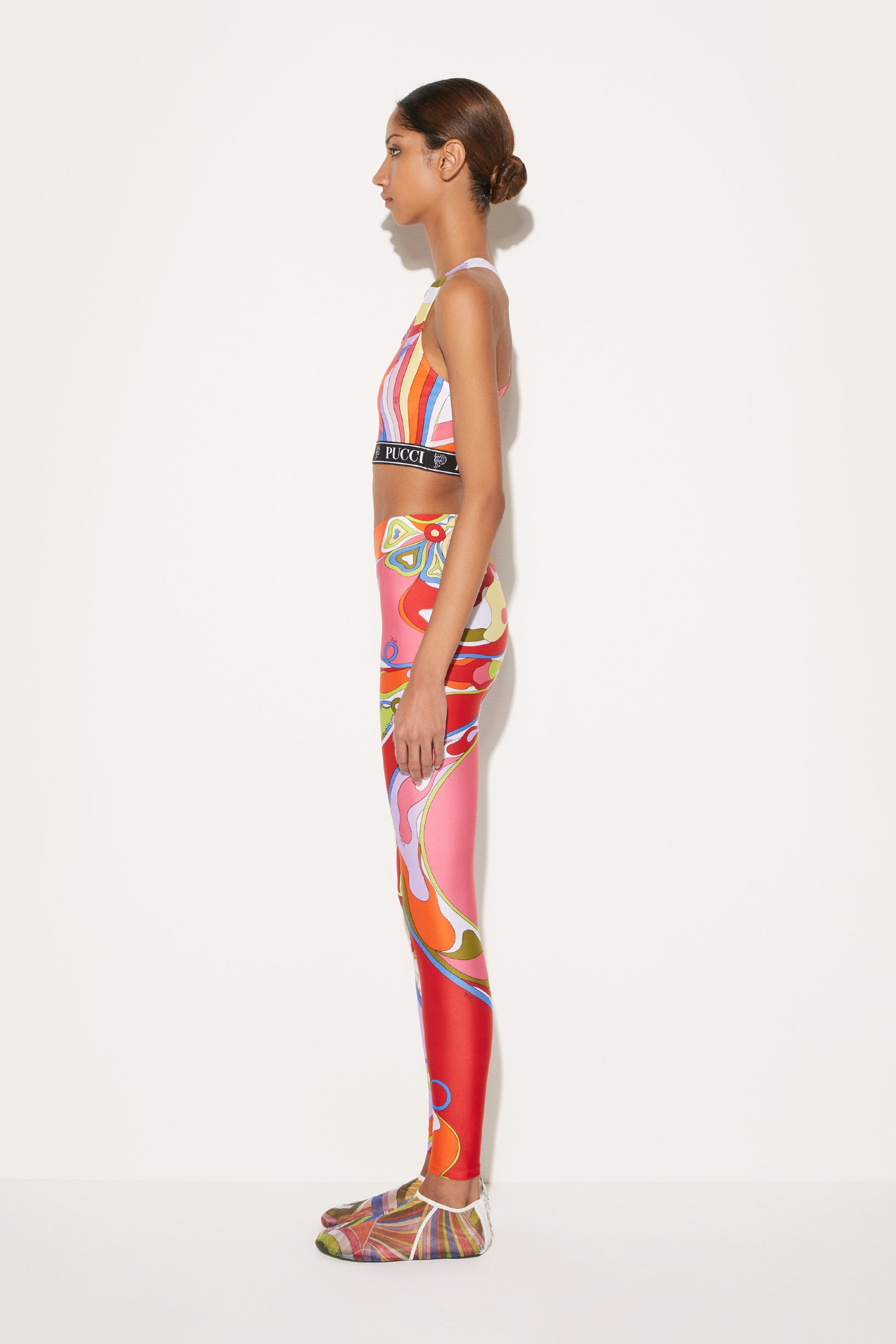 Orchidee-Print Leggings View 3 - Pucci