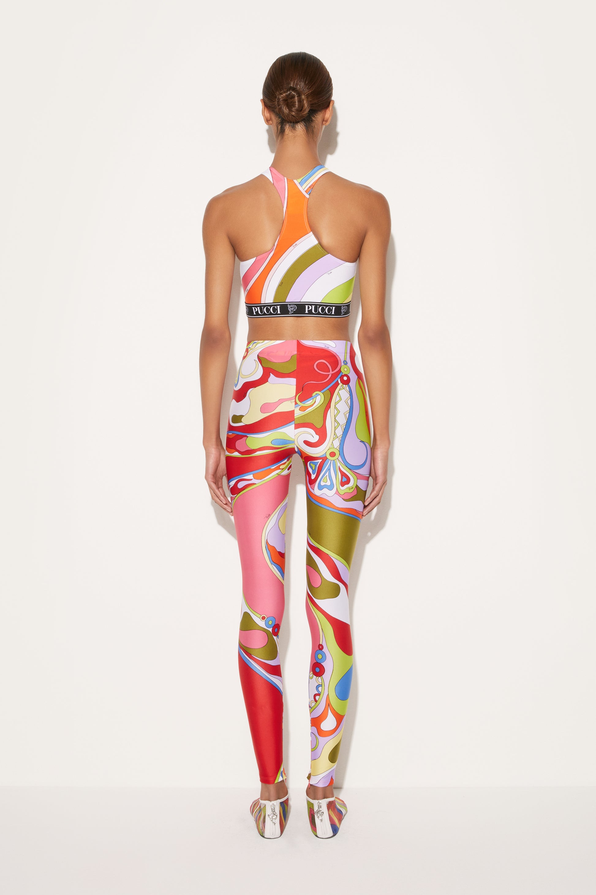 Orchidee-Print Leggings View 4 - Pucci