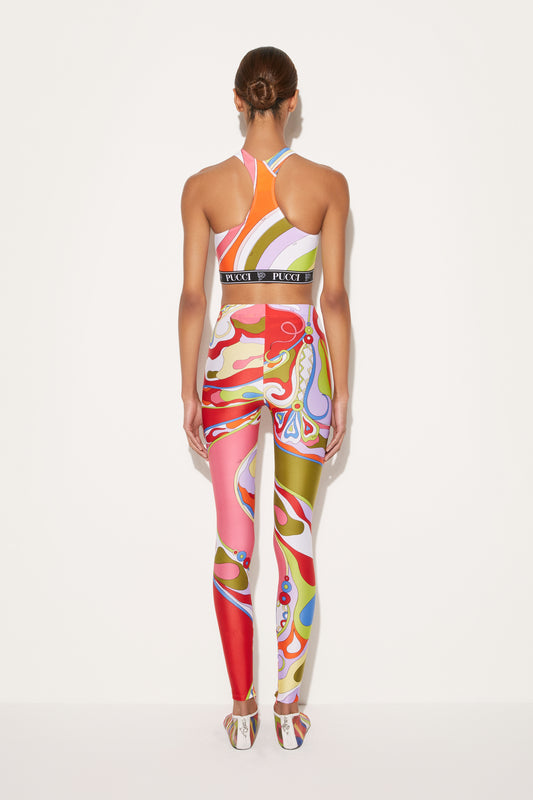 Orchidee-Print Leggings View 4 - Pucci