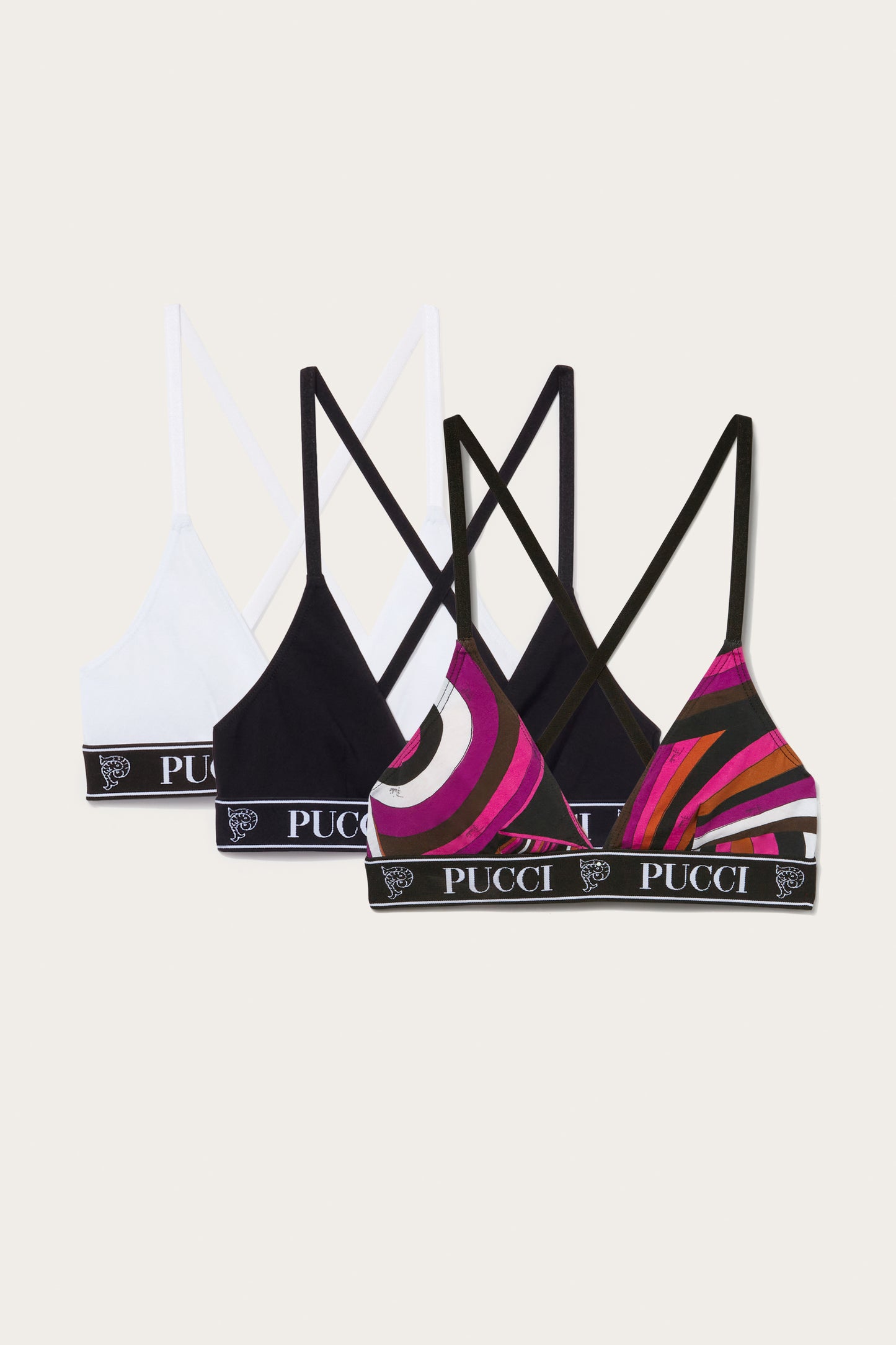 3 Pack Triangle Bra View 1 - Pucci