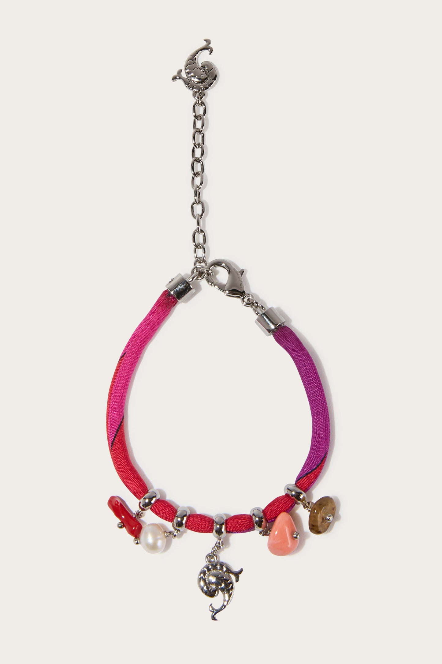 Silk Bracelet with Charms View 1 - Pucci
