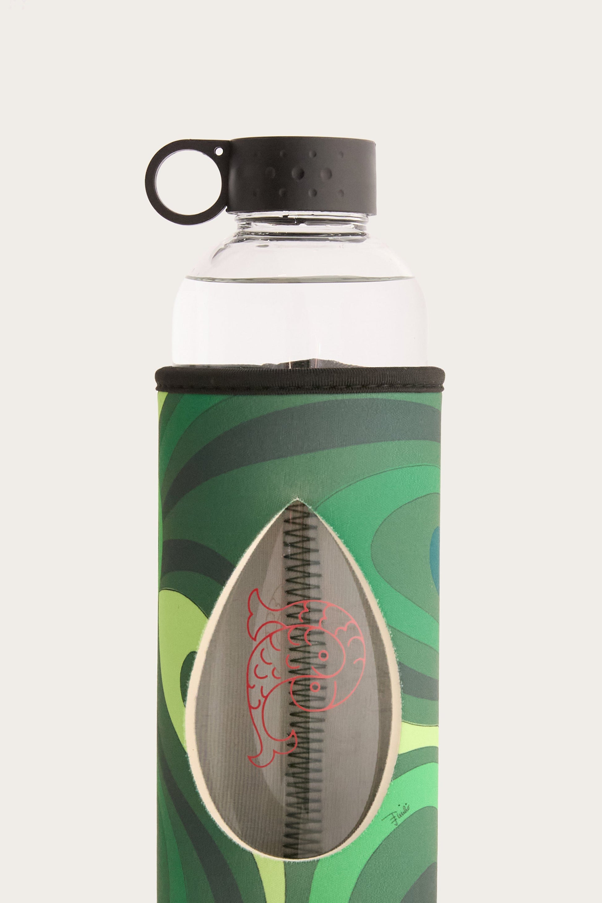 Glass Water Bottle View 3 - Pucci