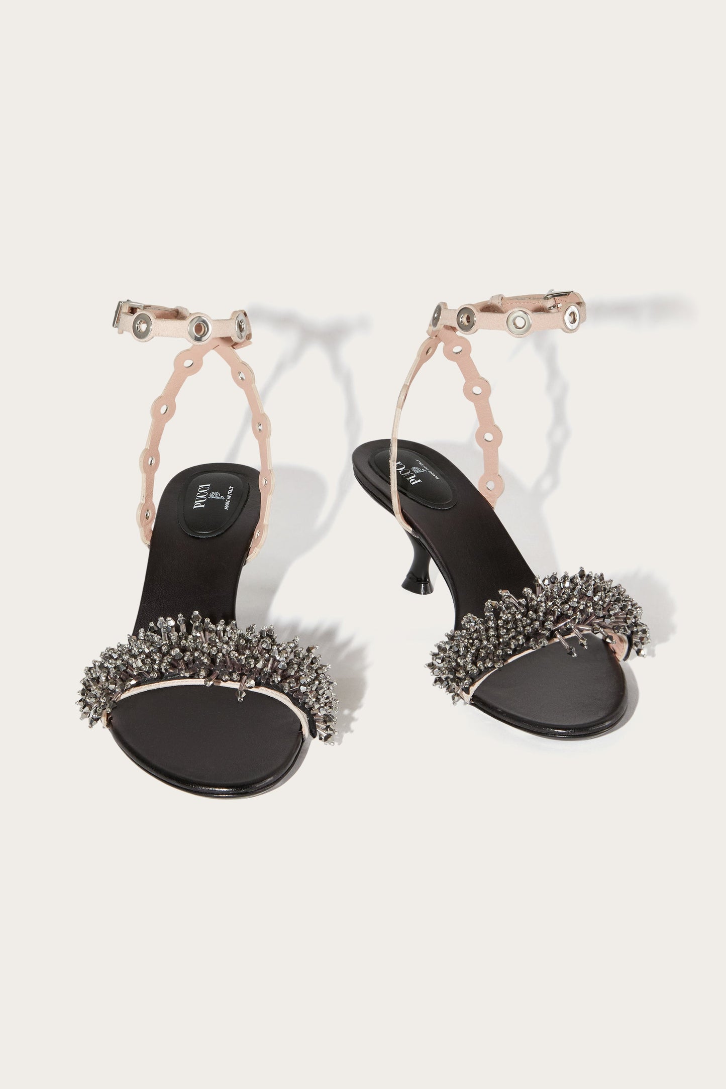 Emilio Low Heel Embroidered Sandals View 4 - Pucci