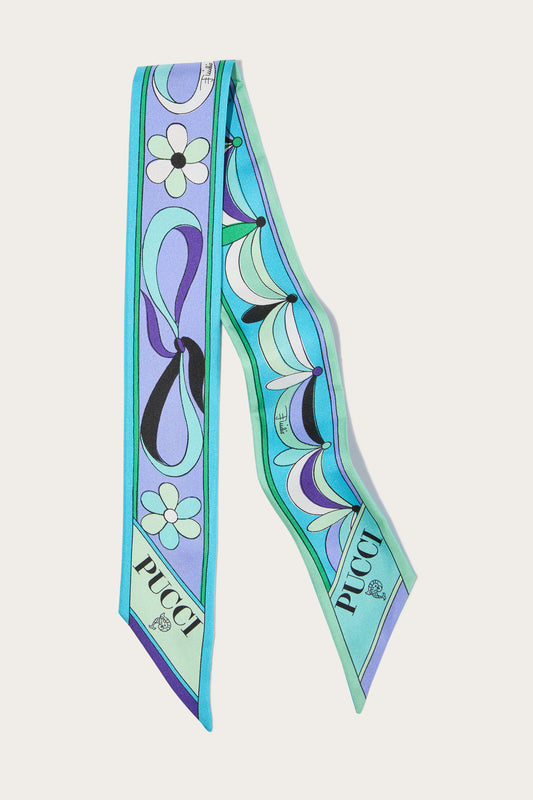Foulard in Seta con Mix Di Stampe