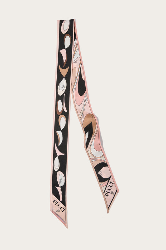 Onde and Pesci Print Silk Twill Carré View 1 - Pucci