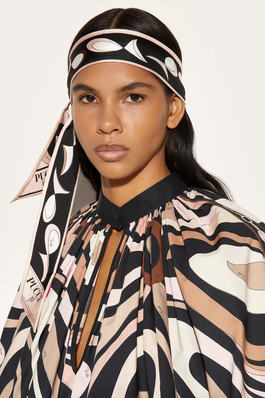 Onde and Pesci Print Silk Twill Carré View 2 - Pucci