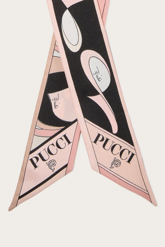 Onde and Pesci Print Silk Twill Carré View 3 - Pucci