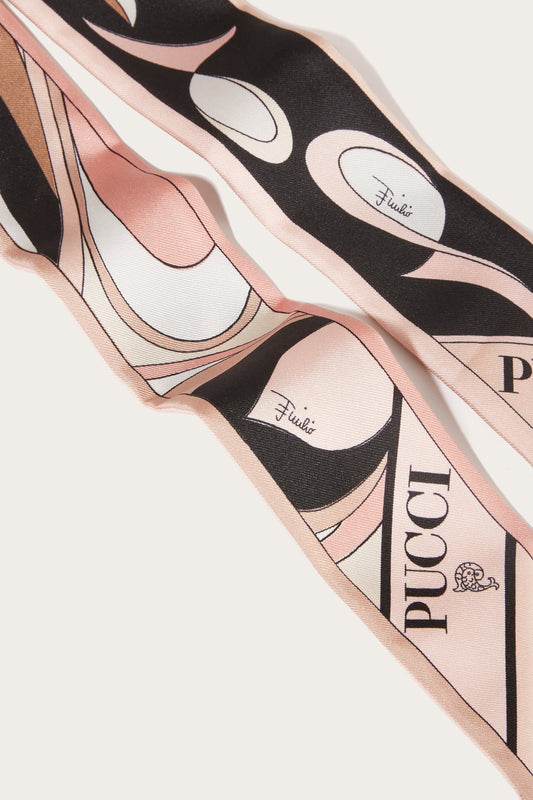 Onde and Pesci Print Silk Twill Carré View 4 - Pucci