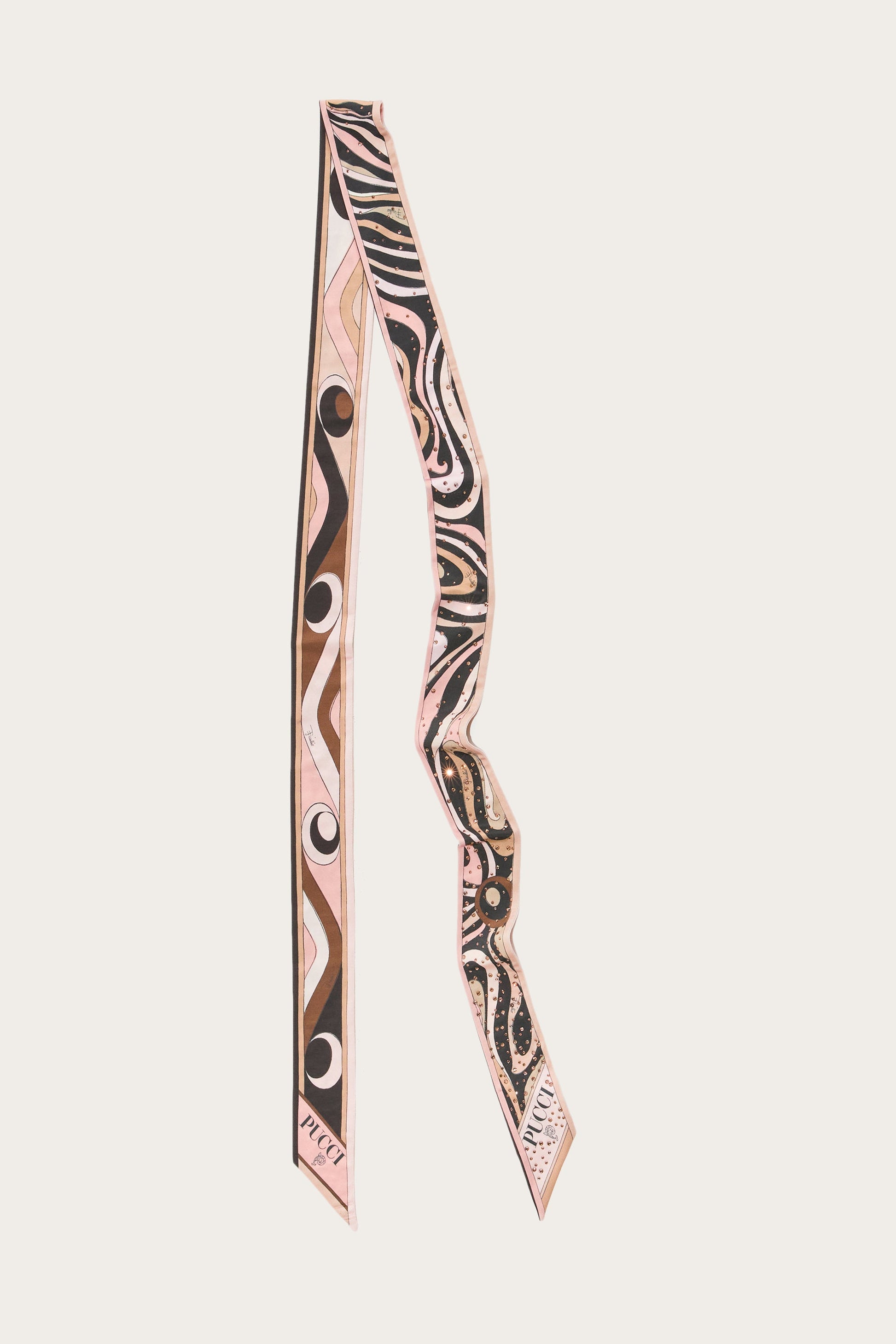 Marmo and Moiré Print Jersey Satin Band View 1 - Pucci