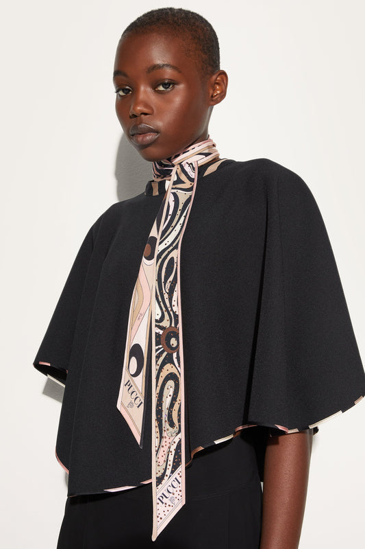 Marmo and Moiré Print Jersey Satin Band View 2 - Pucci