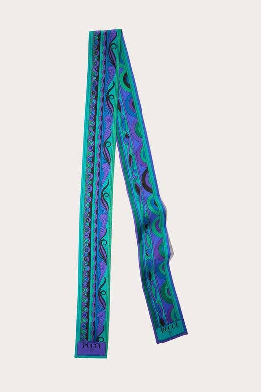 Foulard in Seta con Mix Di Stampe