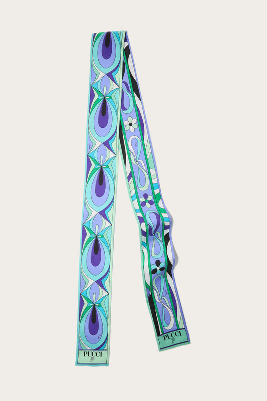 Foulard in Seta con Mix Di Stampe