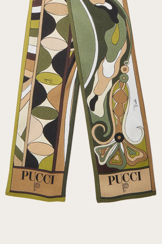Foulard in Seta con Stampe Orchidee