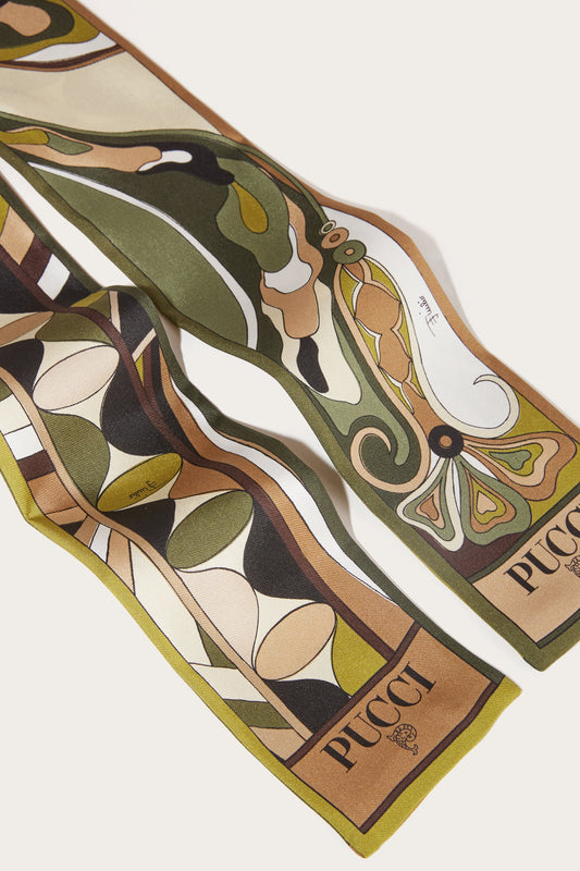 Foulard in Seta con Stampe Orchidee
