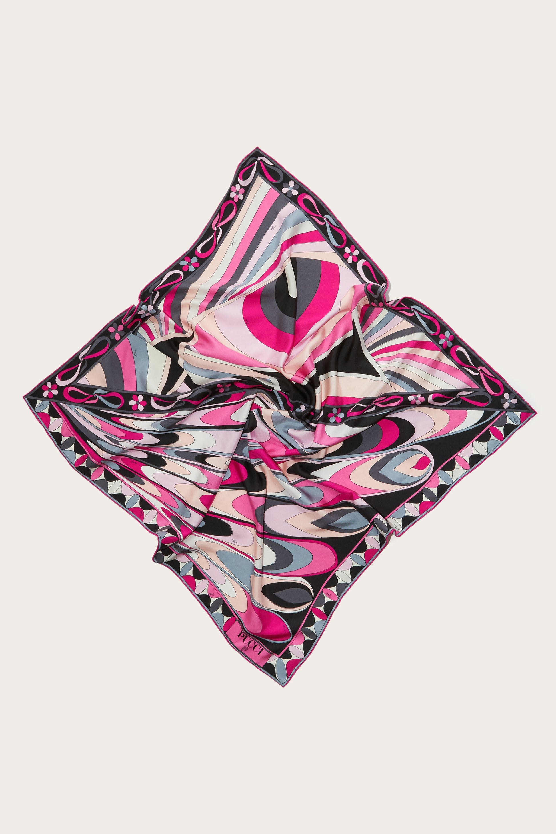 Onde and Iride Print Silk-Twill Carré View 1 - Pucci
