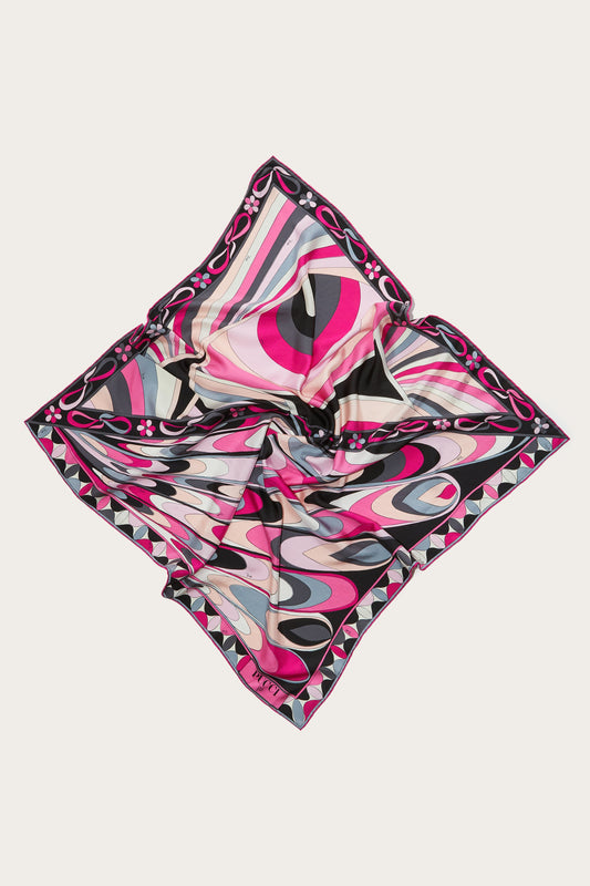 Onde and Iride Print Silk-Twill Carré View 1 - Pucci