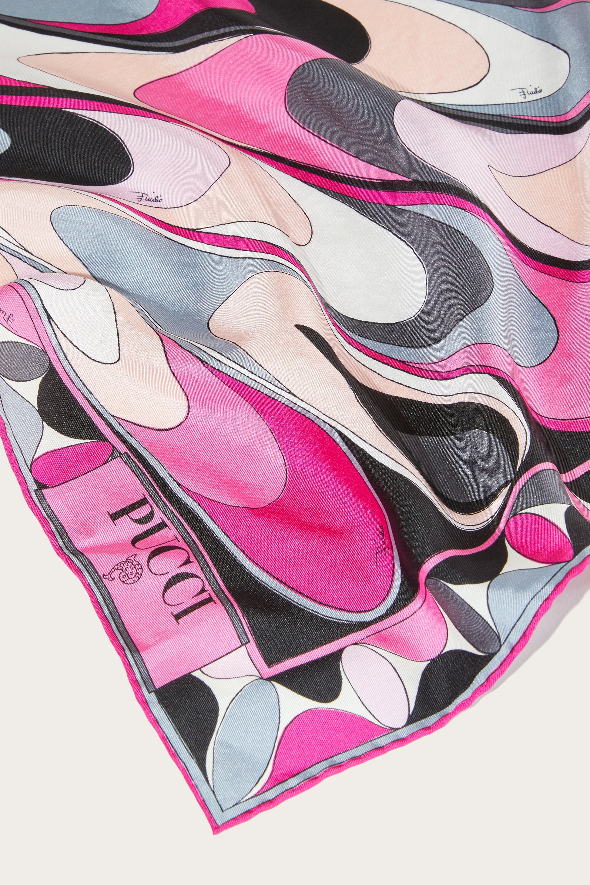 Onde and Iride Print Silk-Twill Carré View 3 - Pucci