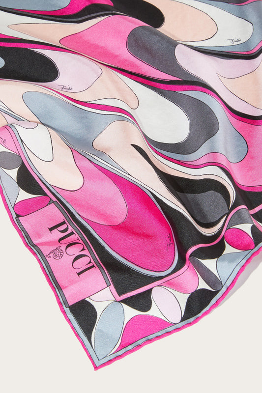 Onde and Iride Print Silk-Twill Carré View 3 - Pucci