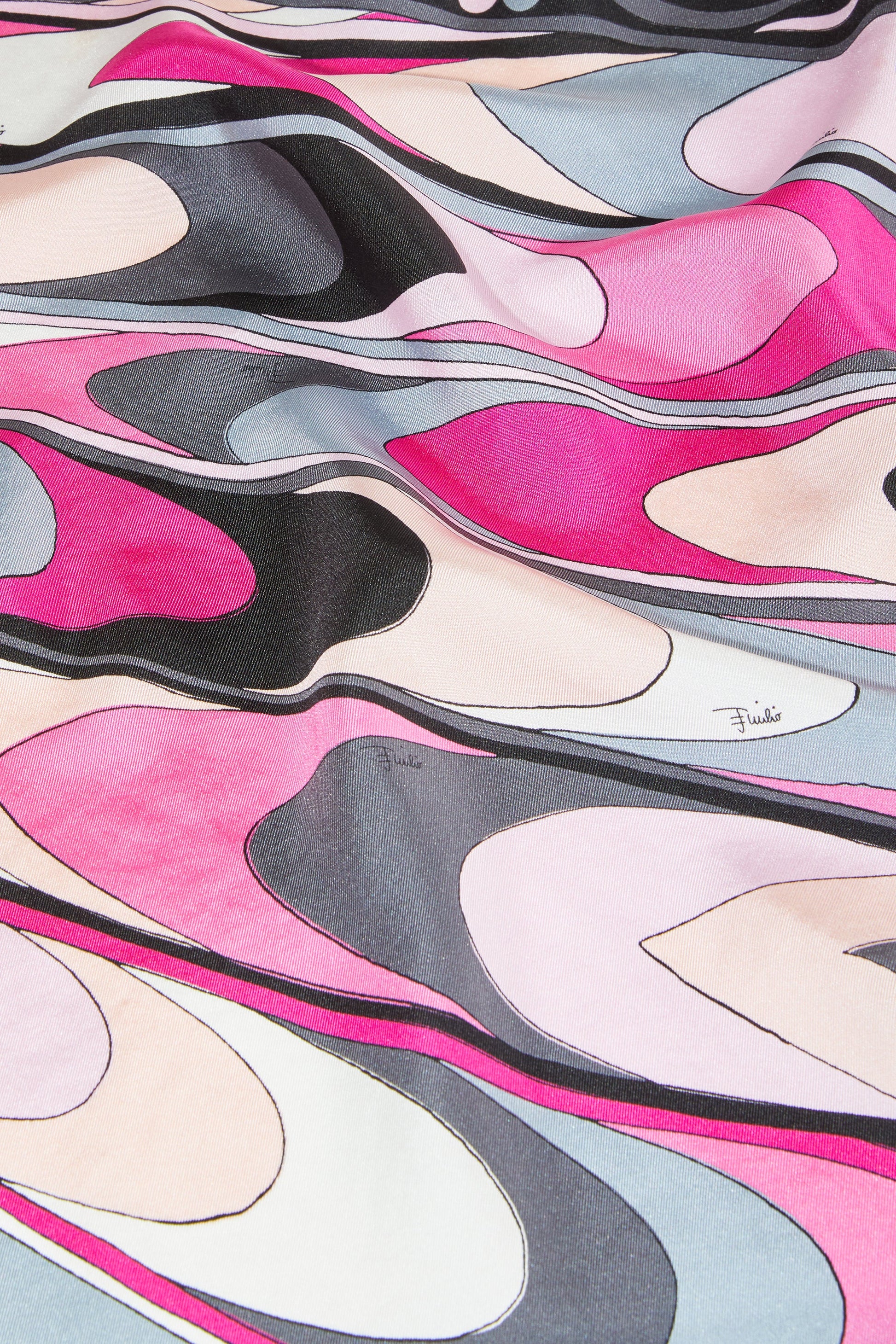 Onde and Iride Print Silk-Twill Carré View 4 - Pucci