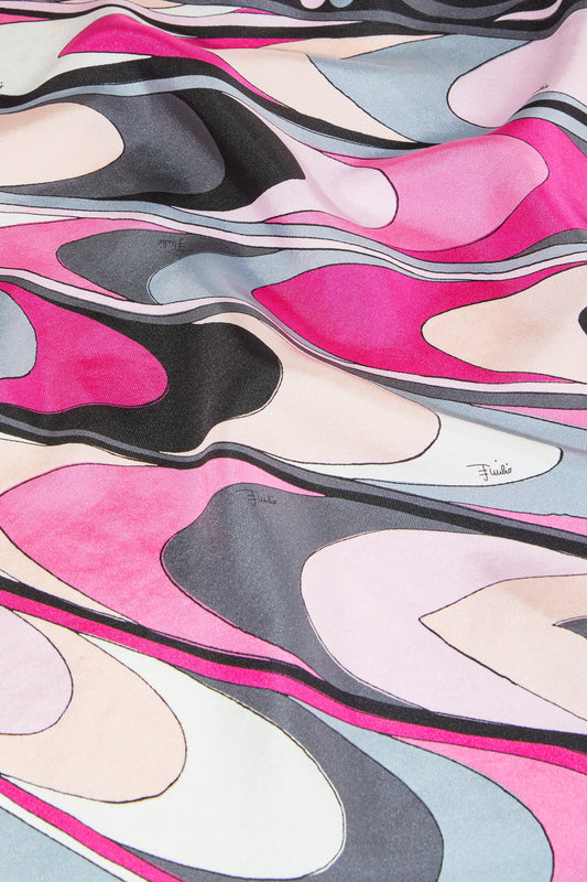 Onde and Iride Print Silk-Twill Carré View 4 - Pucci