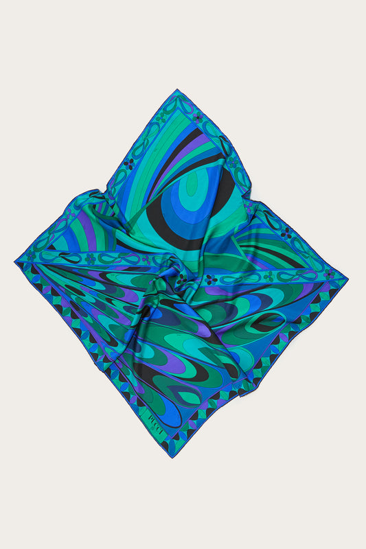 Foulard in Seta in Stampa Onde E Iride