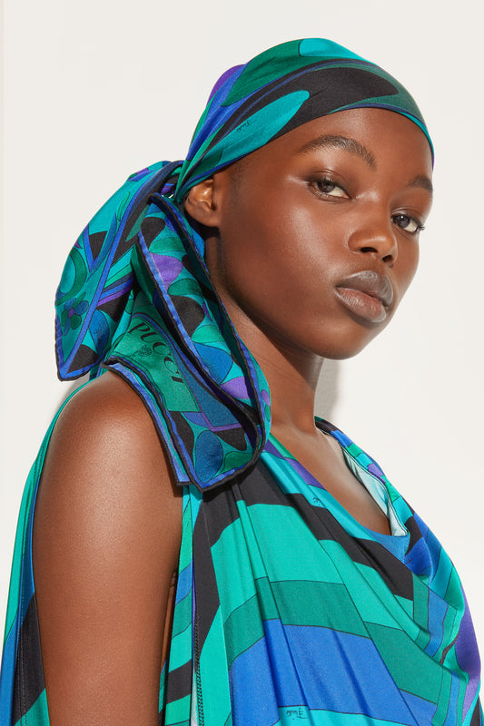 Foulard in Seta in Stampa Onde E Iride