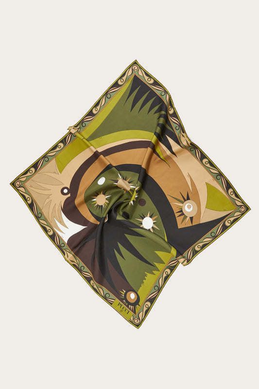 Foulard in Twill Di Seta in Stampa Stella