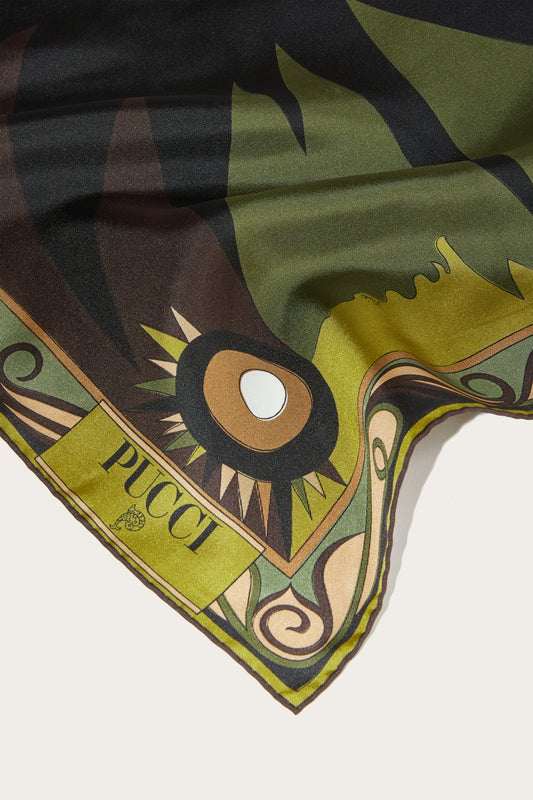 Foulard in Twill Di Seta in Stampa Stella