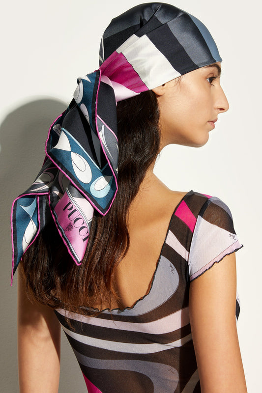 Pesci Print Silk-Twill Carré View 2 - Pucci