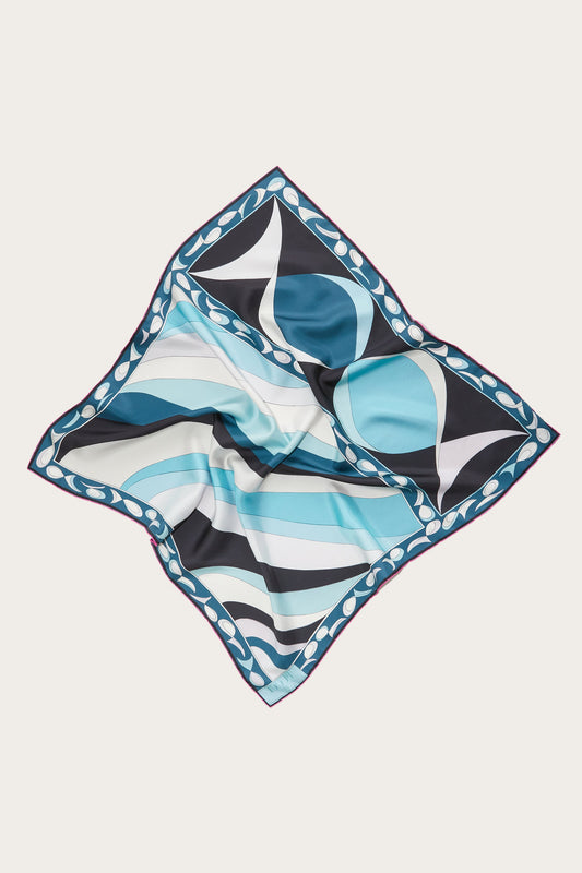 Pesci Print Silk-Twill Carré View 4 - Pucci