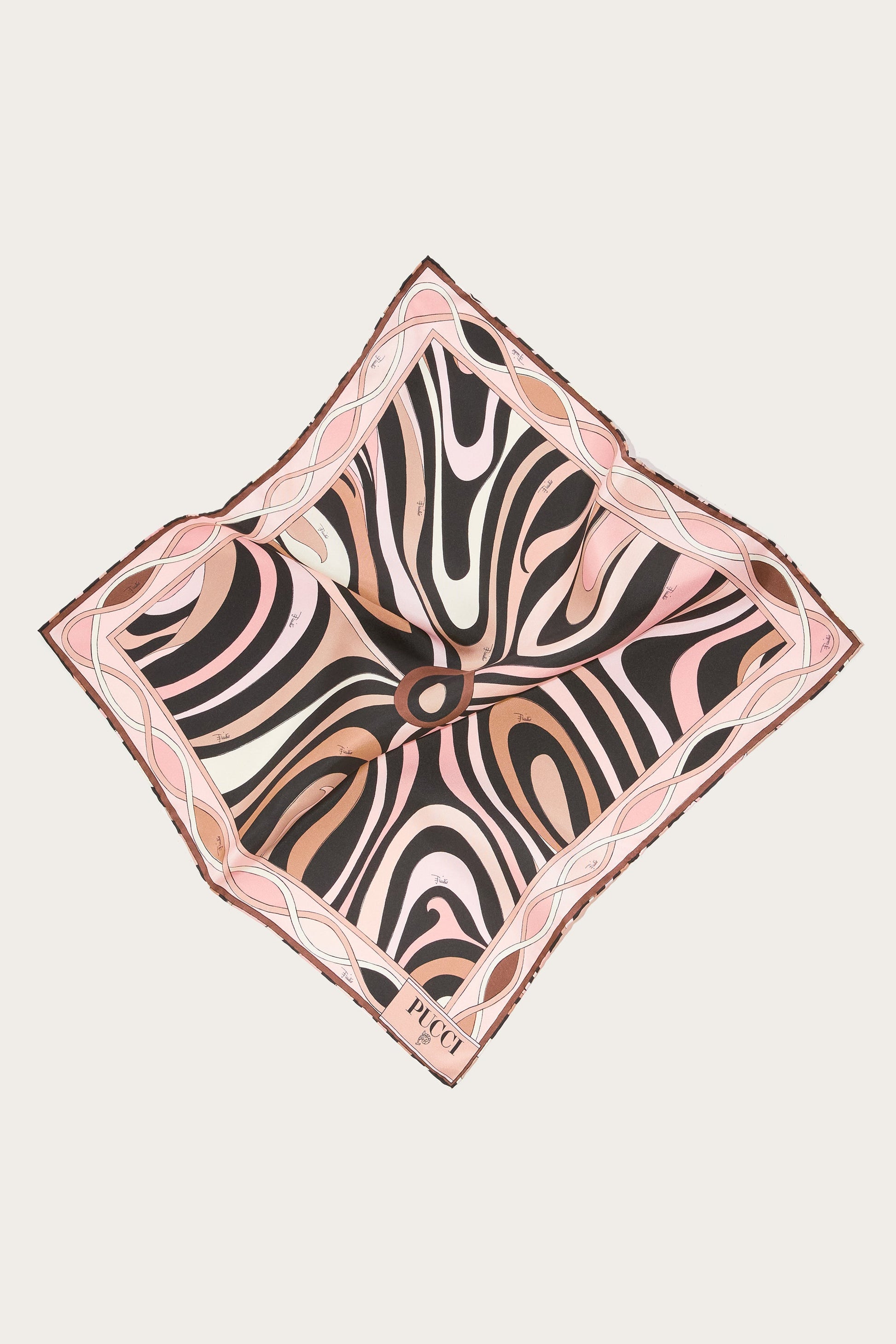 Marmo Print Small Silk-Twill Carré View 1 - Pucci