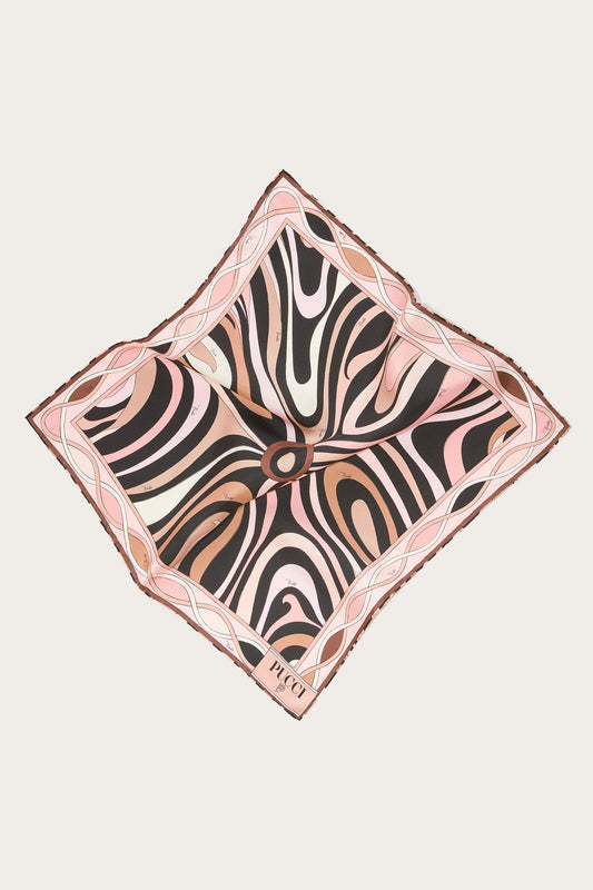 Marmo Print Small Silk-Twill Carré View 1 - Pucci