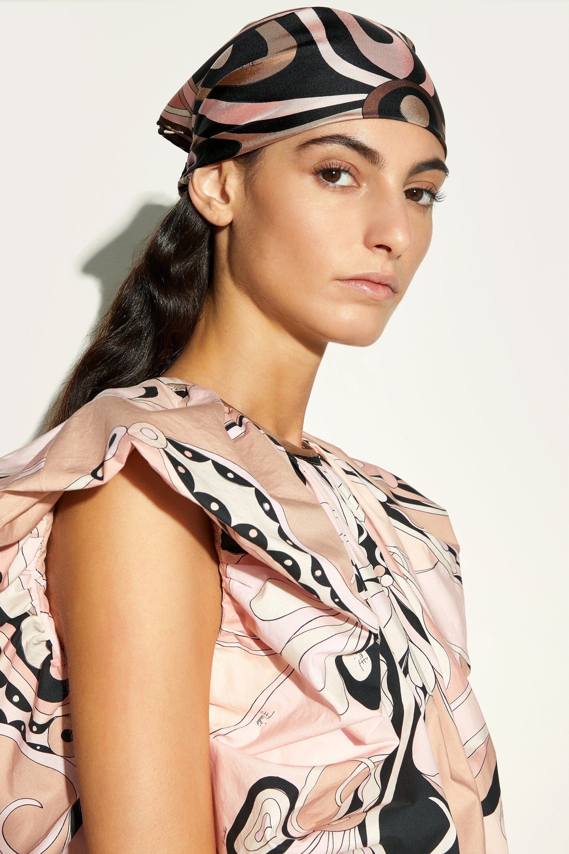 Marmo Print Small Silk-Twill Carré View 2 - Pucci