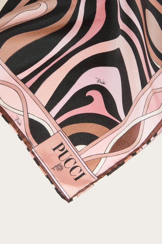 Marmo Print Small Silk-Twill Carré View 3 - Pucci