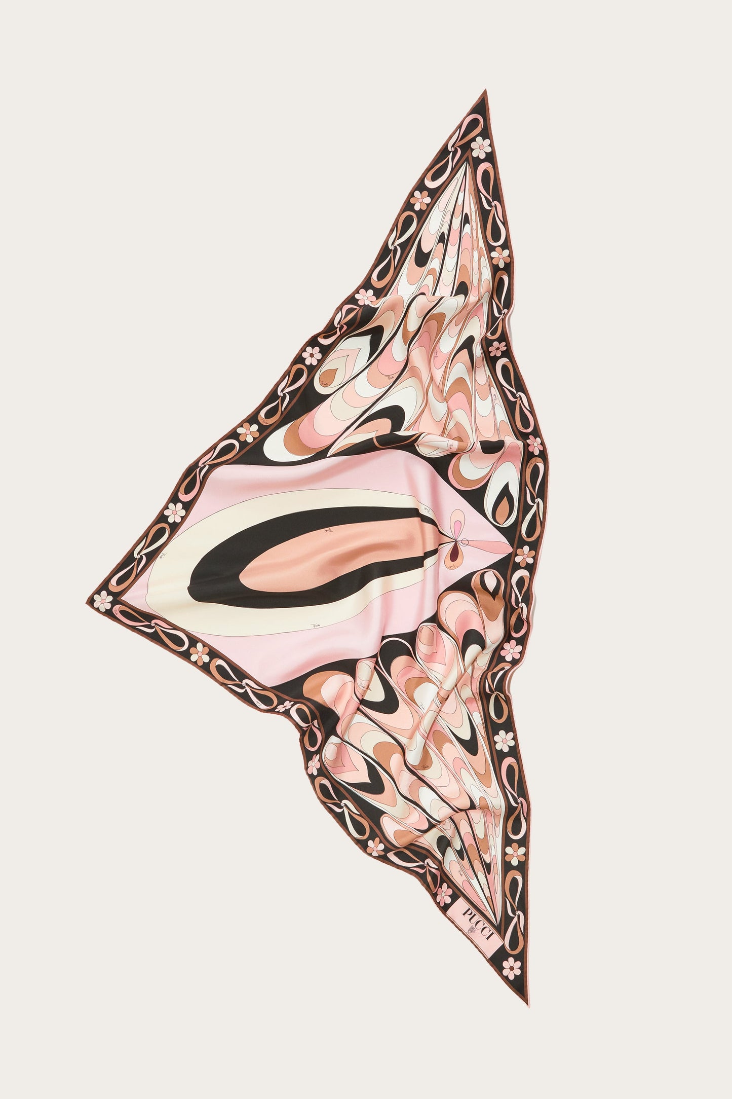 Maddalena and Onde Print Silk Twill Scarf View 1 - Pucci