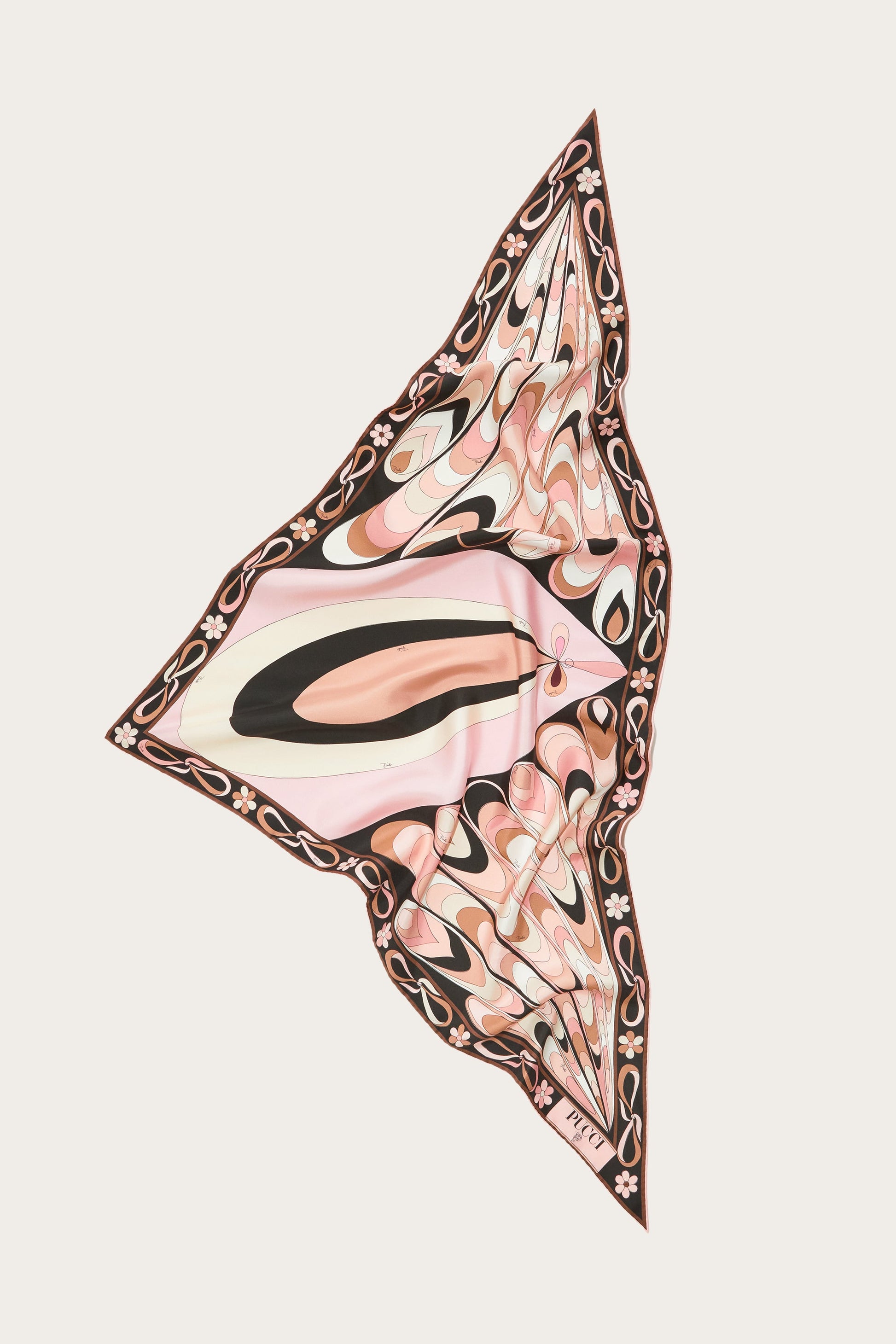 Maddalena and Onde Print Silk Twill Scarf View 1 - Pucci