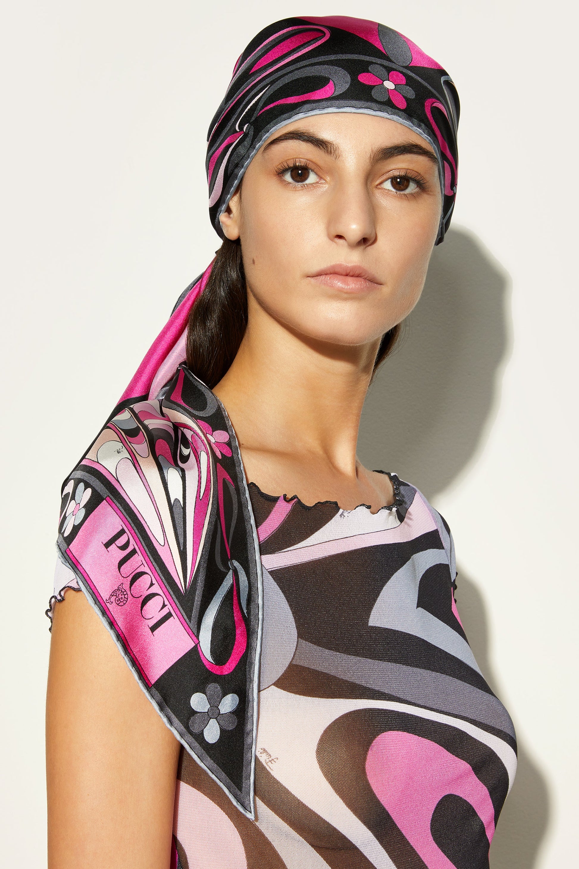 Maddalena and Onde Silk-Twill Scarf View 2 - Pucci