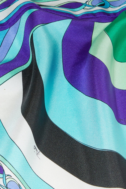 Foulard a Triangolo in Seta in Stampa Iride