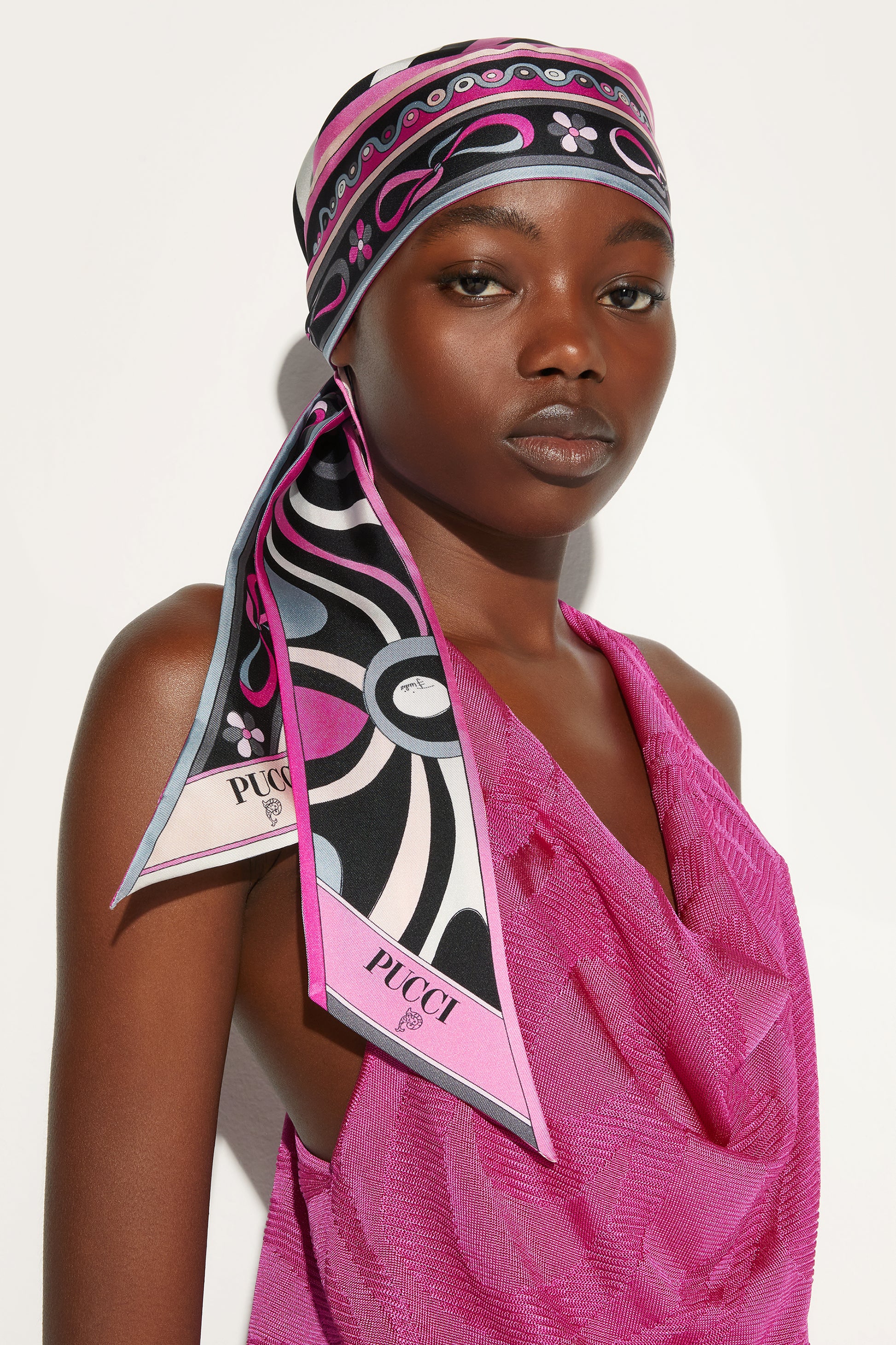 Marmo Print Silk-Twill Scarf View 2 - Pucci
