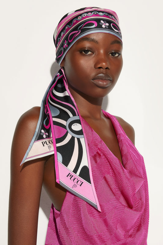 Marmo Print Silk-Twill Scarf View 2 - Pucci