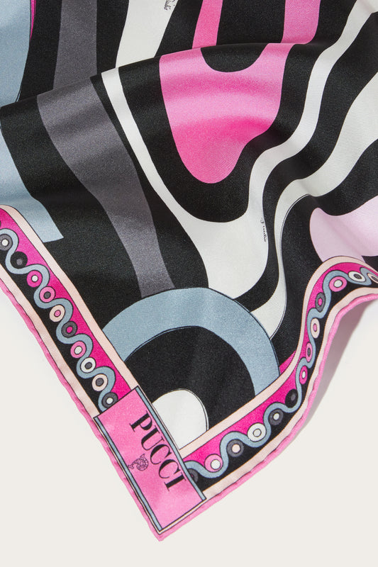 Marmo Print Silk-Twill Scarf View 3 - Pucci