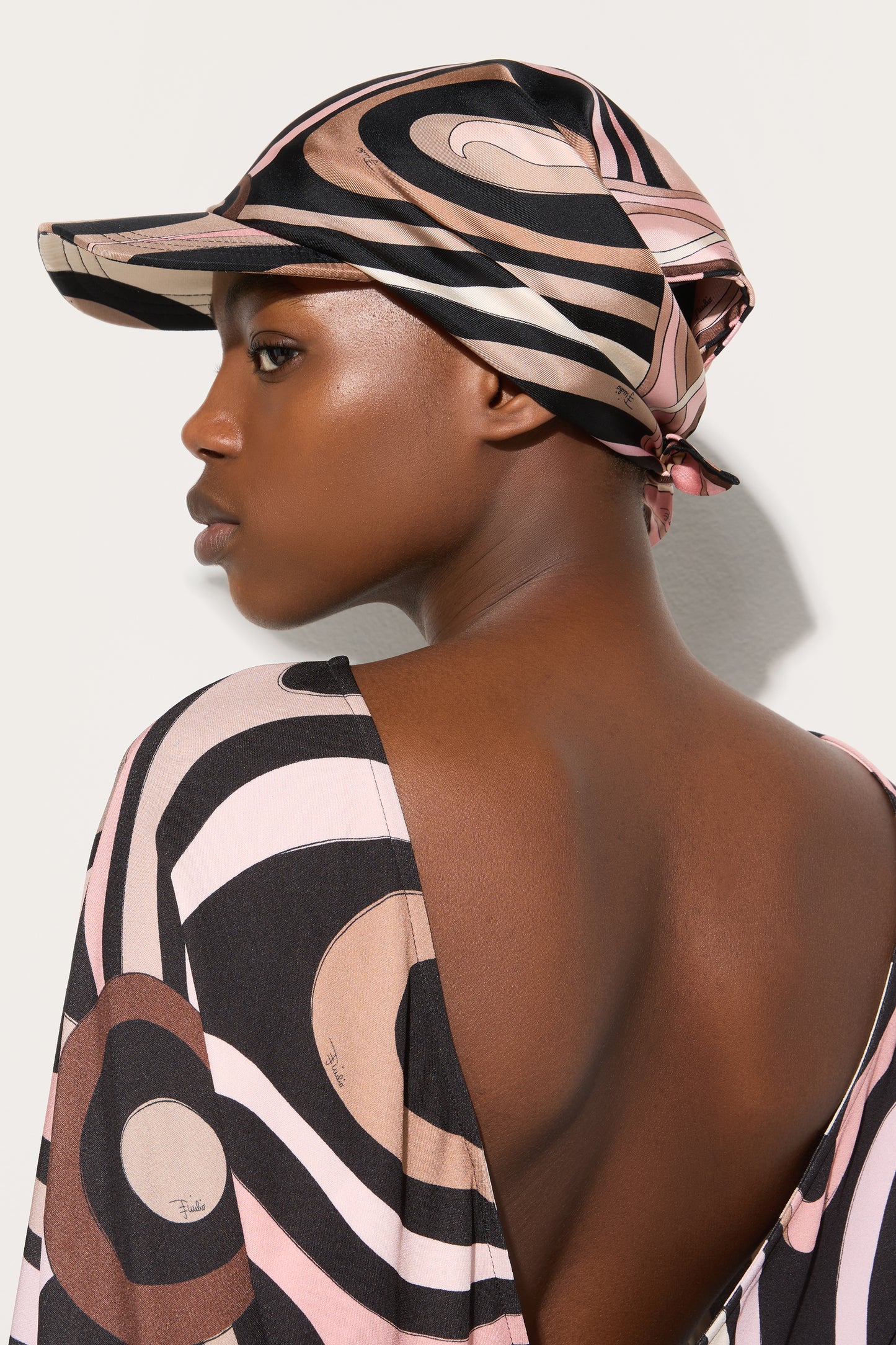 Marmo Print Silk-Twill Cap View 2 - Pucci